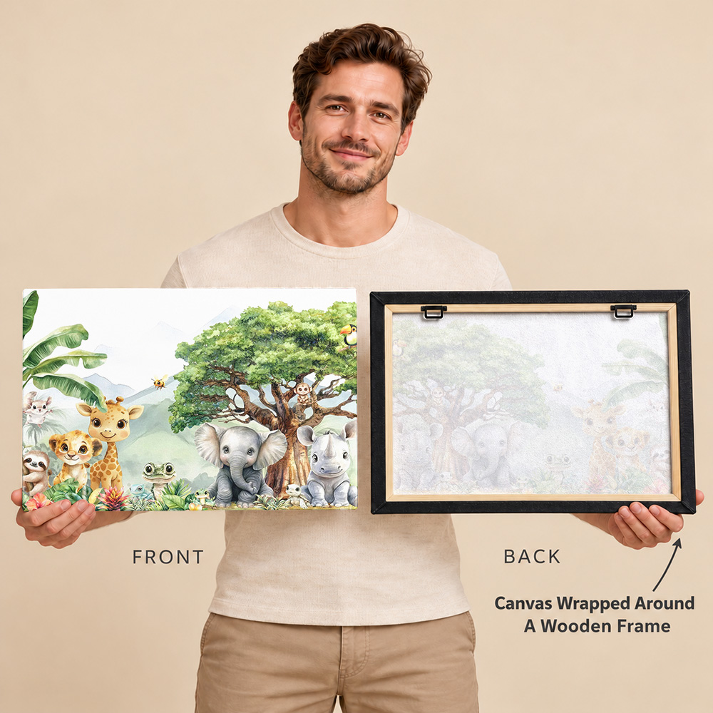 Baby-Dschungeltiere, Leinwandb – Baby Nursery Frames Bewertung und Preis